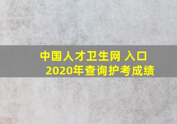 中国人才卫生网 入口2020年查询护考成绩